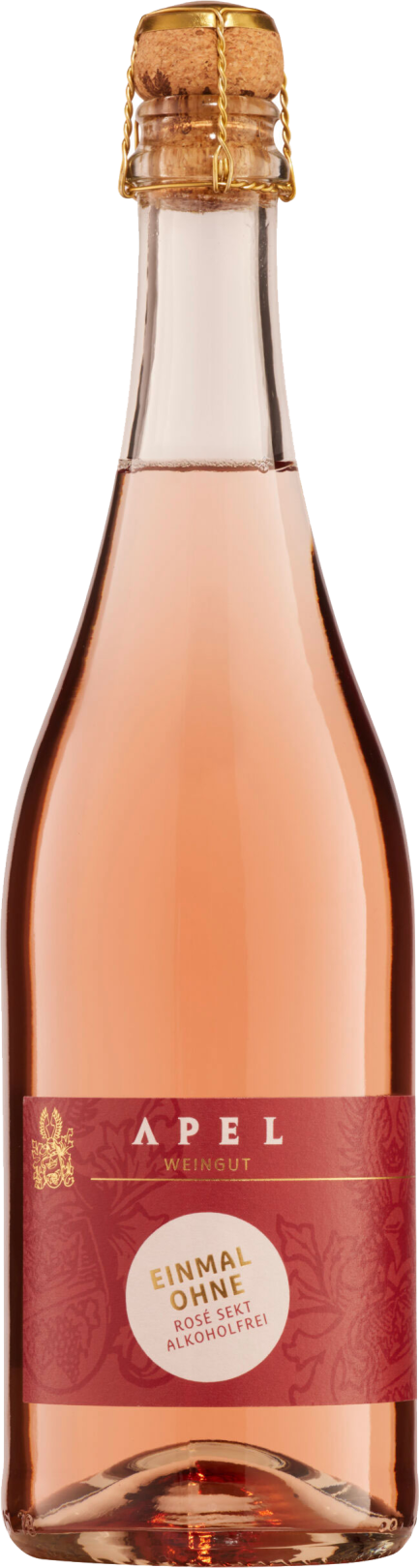 Apel Rosé Sekt "Einmal ohne" Schäumendes Getränk aus alkoholfreiem Wein Apel Rosé Sekt "Einmal ohne" Schäumendes Getränk aus alkoholfreiem Wein